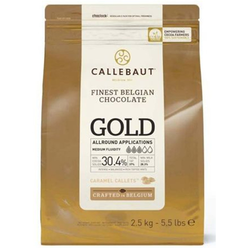CIOCOLATA CARAMELIZATA,Gold,Callebaut 2.5 KG