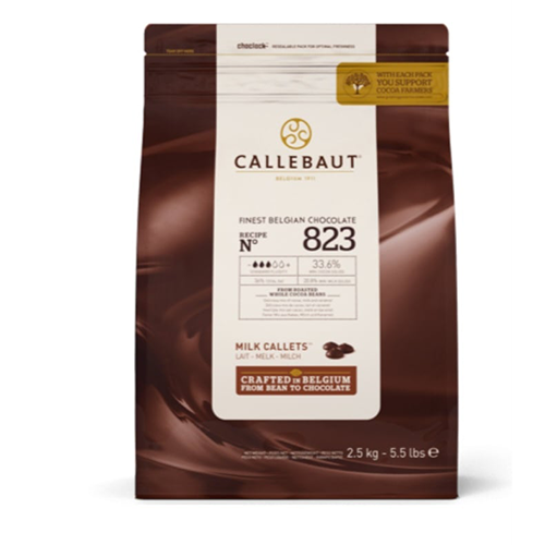 CIOCOLATA BELGIANA 823,CU LAPTE CALLEBAUT 2.5 KG, 33.6%