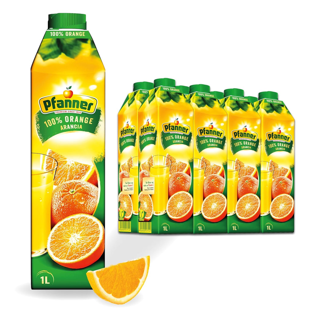 Pfanner Nectar de fructe cu căpșuni (8 X 1 litru) - 30 % conținut de fructe - băutură de căpșuni