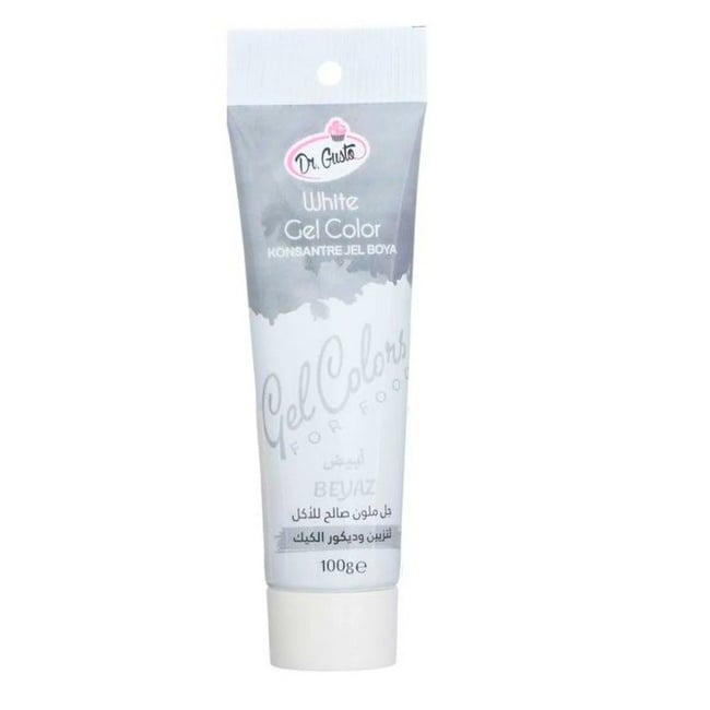 Colorant Gel Alimentar Dr Gusto Alb 100 g - Colorant Extrem de Concentrat pentru Deserturi Remarcabile