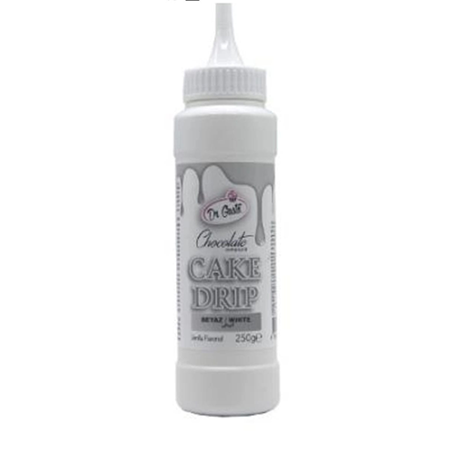 Cake drip, ciocolata temperata, alb, 250 GR