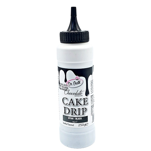 Cake drip, ciocolata temperata, negru, dr gusto, 250 GR