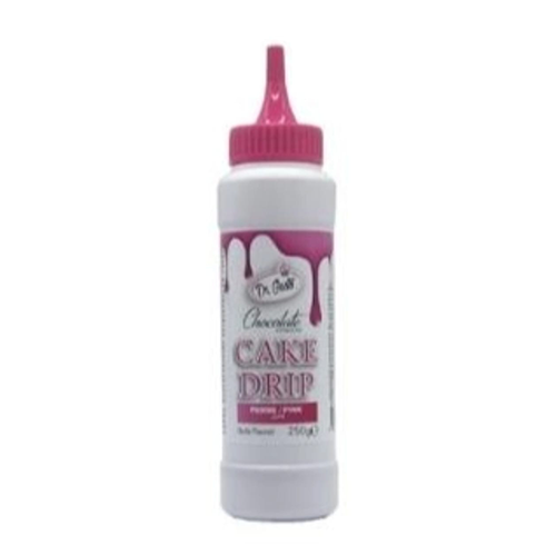 Cake drip, ciocolata temperata, roz, dr gusto, 250 ML