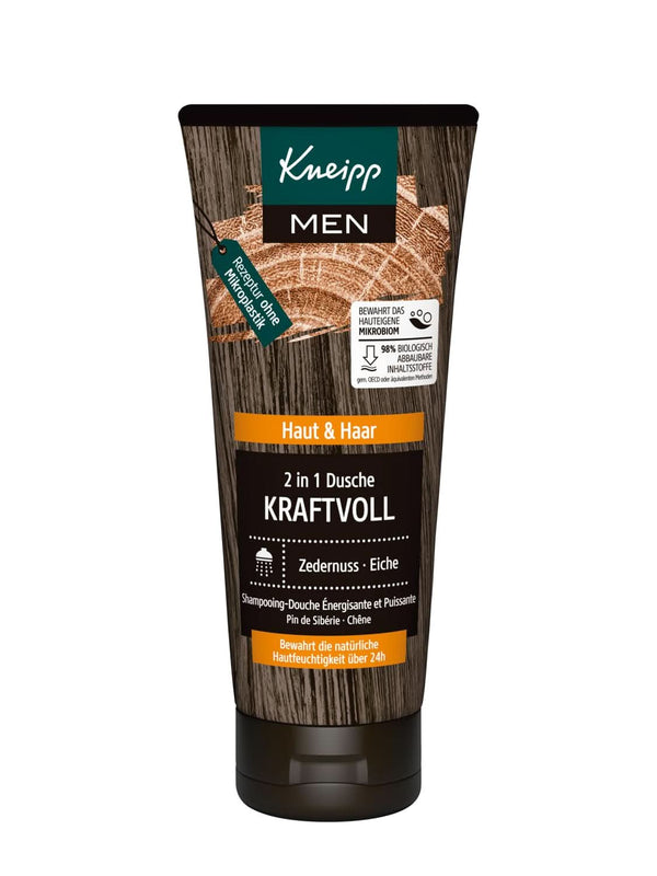 Kneipp MEN 2 în 1 Shower Powerful, Gel de duș și șampon, 200 ml