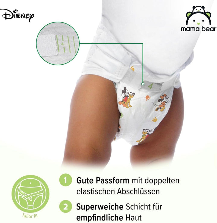 Scutece Mama Bear Disney Ultra Dry mărimea 4 (8-14 kg), alb, 84 bucăți (1 pachet)