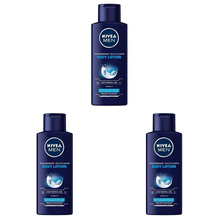 NIVEA MEN Vitalising Body Lotion, Loțiune de corp cu vitamina E pentru o piele intens hrănită, 250 ml