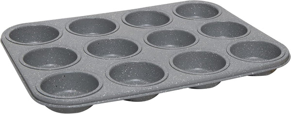 Masterchef MCA-MUF Muffinform Für 12 Cupcakes Muffinblech Aus Karbonstahl, Stainless Steel, Stahl