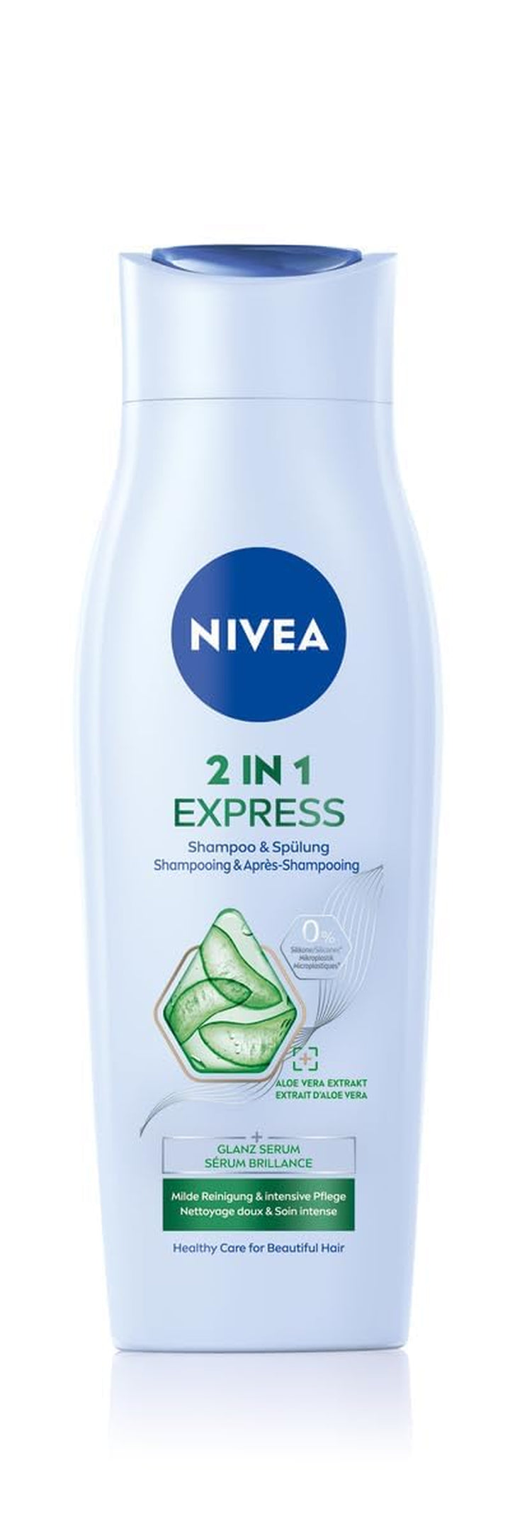 NIVEA 2In1 Express Shampoo & Spülung, Intensive Haarpflege Mit Aloe Vera Und Glanz Serum, Haarshampoo & Spülung Für Pflege in Expresszeit (250 Ml)