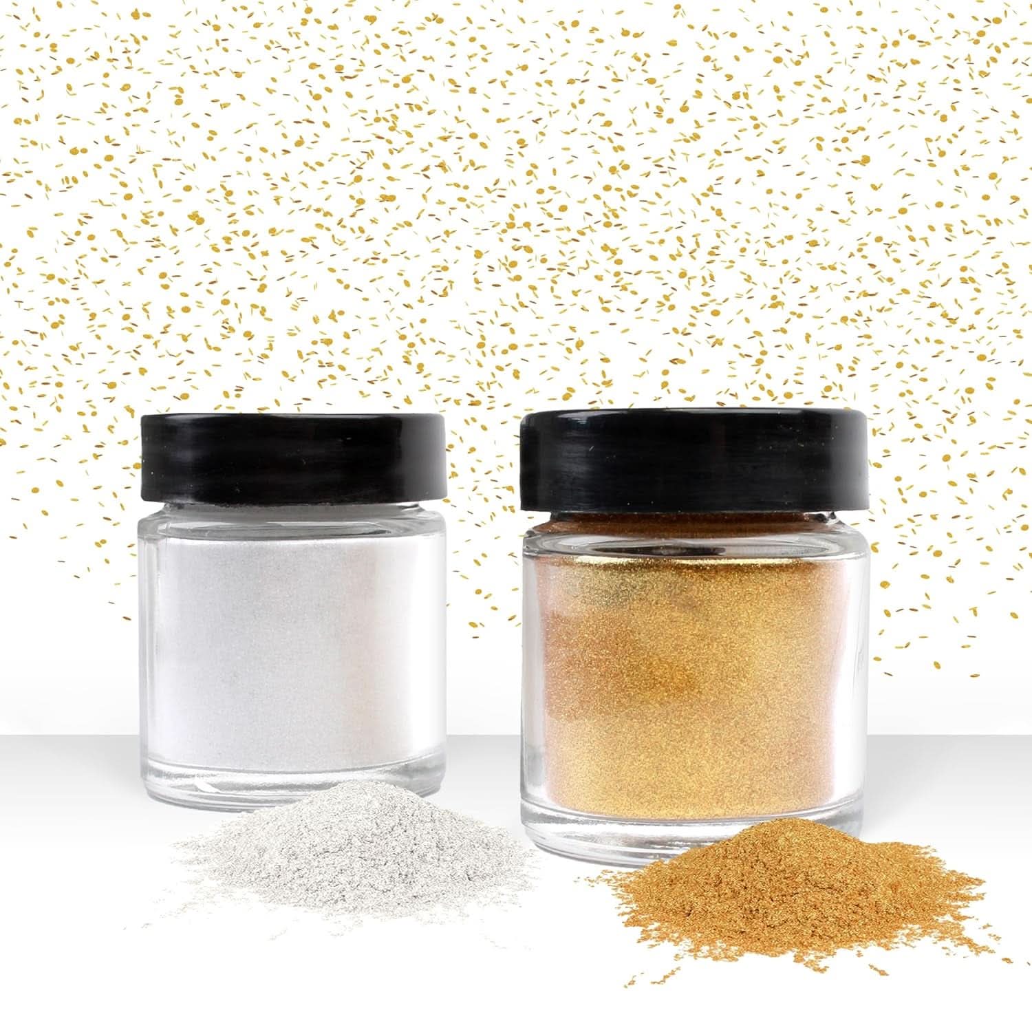 Günthart glitter, pudra, auriu si argintiu, set 2 x 7 grame Naty Shop