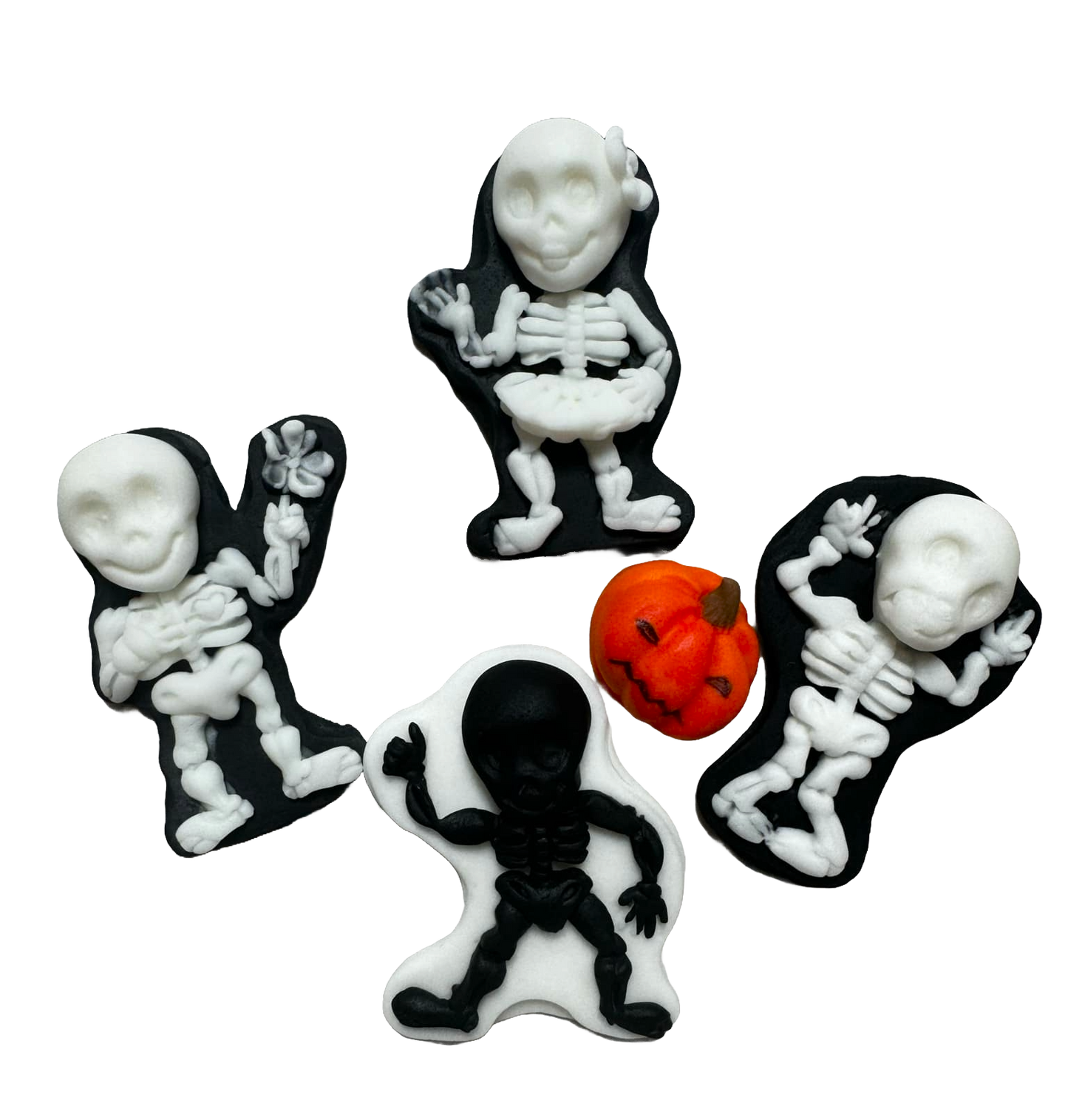 Set 5 decoratiuni comestibile din zahar, Toamna Decoratiuni din Pasta de Zahar Naty Shop