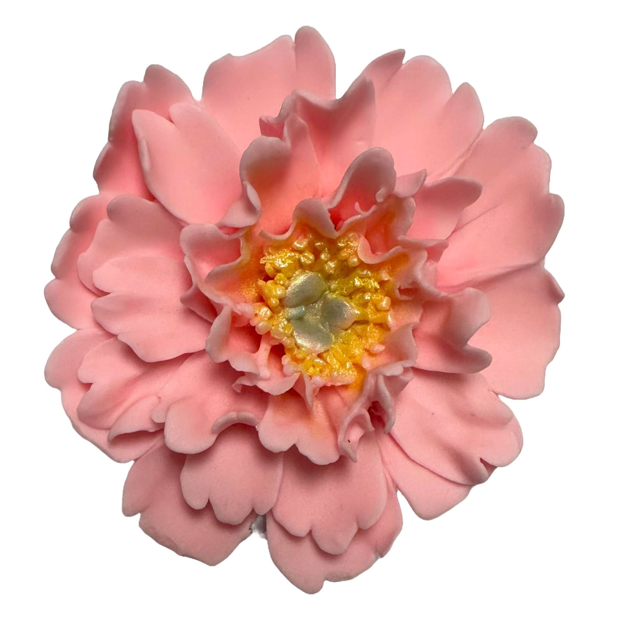 Decoratiune comestibila din zahar, Bujor roz Decoratiuni din Pasta de Zahar Nati Shop