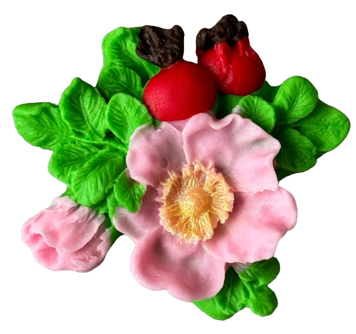 Decoratiune comestibila din zahar, Crenguta de maces Decoratiuni din Pasta de Zahar Nati Shop