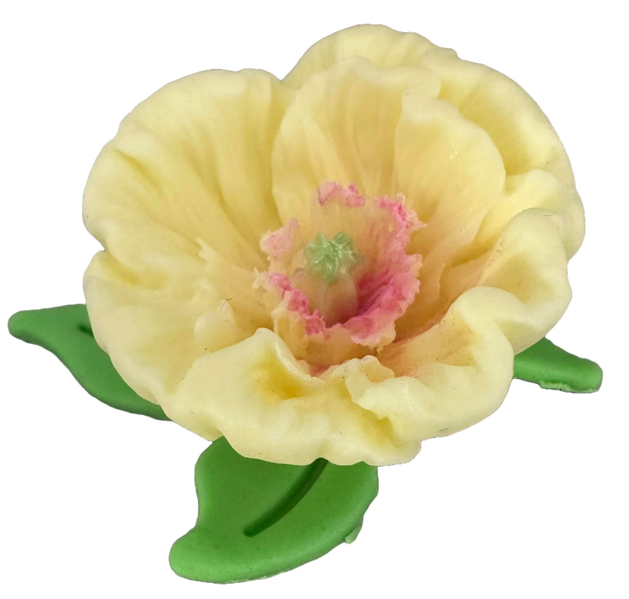 Decoratiune comestibila din zahar, Lalea galbena Decoratiuni din Pasta de Zahar Nati Shop