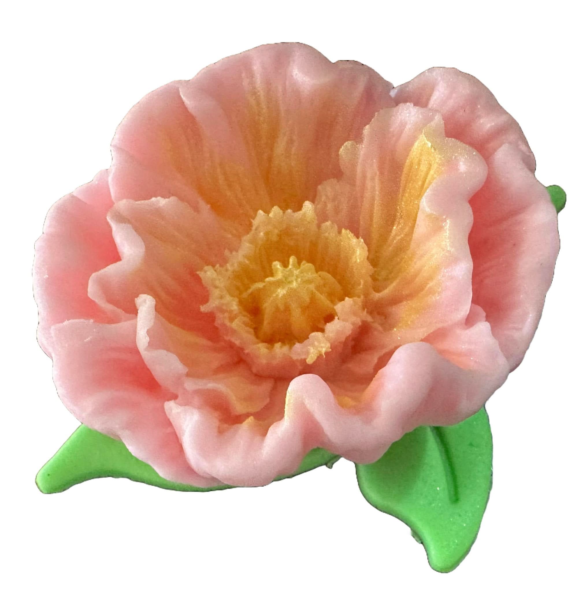 Decoratiune comestibila din zahar, Lalea roz Decoratiuni din Pasta de Zahar Nati Shop