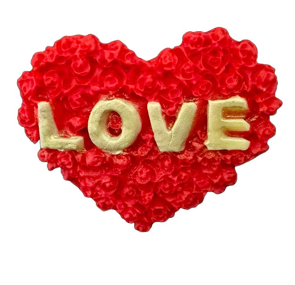 Decoratiune comestibila din zahar, Love Decoratiuni din Pasta de Zahar Nati Shop