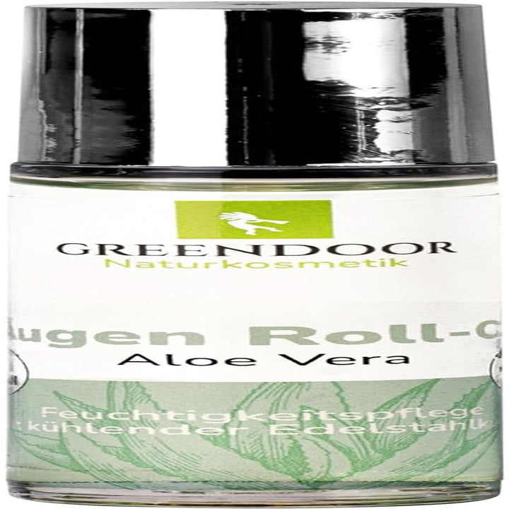 GREENDOOR Eye Roll-On Aloe Vera, ser natural antirid pentru ochi, 10 ml