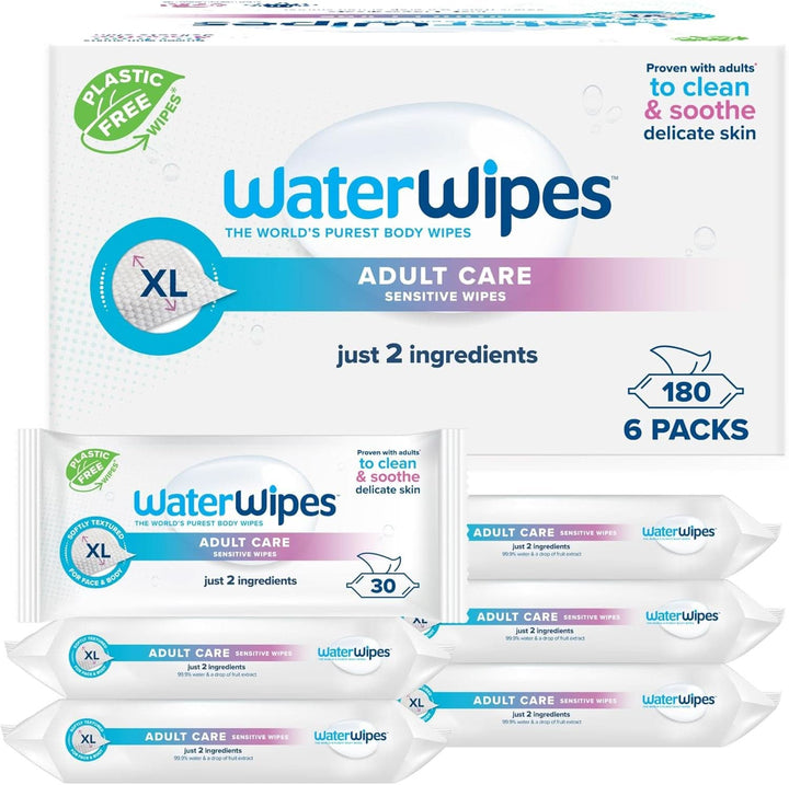 Waterwipes Feuchtigkeitsspendende, Säubernde Baby-Feuchttücher, 360 Tücher (6 Packungen), Mit 99% Wasser & Aloe Vera Extrakt, Feuchttücher Für Gesicht & Körper