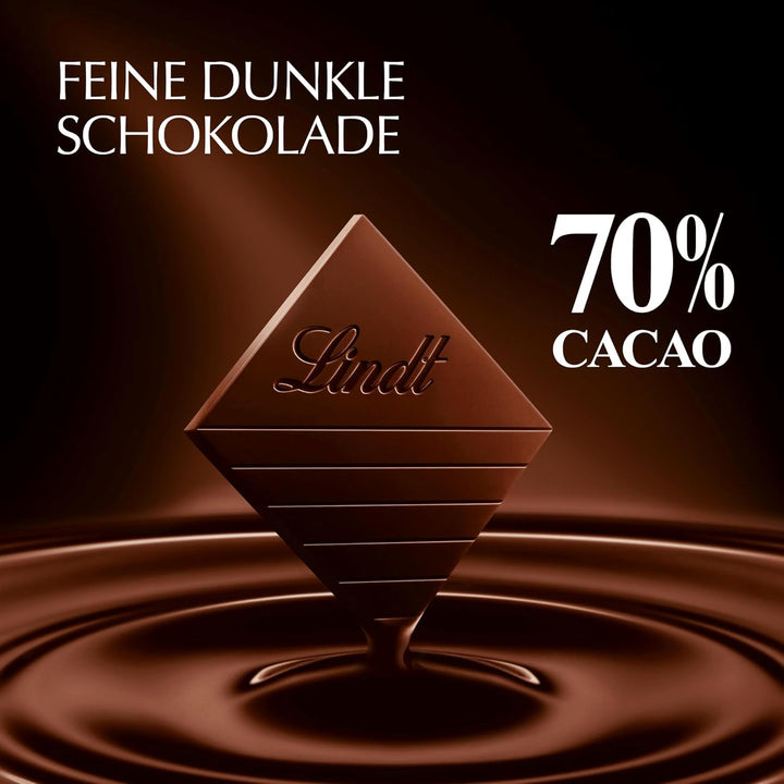 Lindt EXCELLENCE 70% Kakao - Edelbitter-Schokolade | 100 G Tafel | Vollmundige Bitter-Schokolade | Intensiver Kakao-Geschmack | Dunkle Schokolade | Vegane Schokolade | Schokoladengeschenk