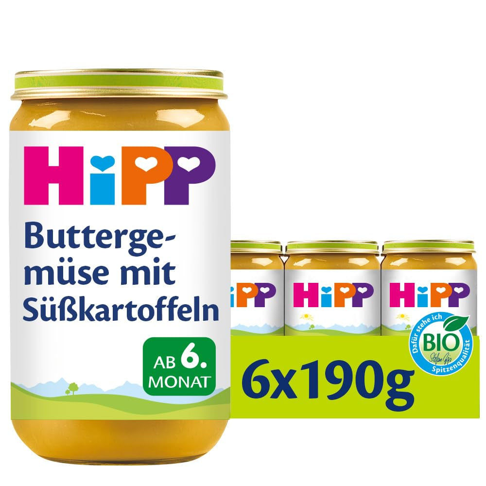 Hipp Organic Vegetables, piure din legume, pachet de 6 x 125 grame sau 6 x 190 grame