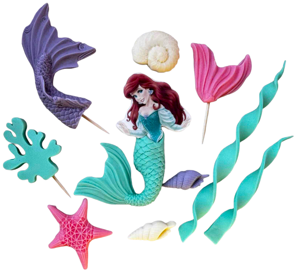 Set 10 decoratiuni comestibile, Ariel