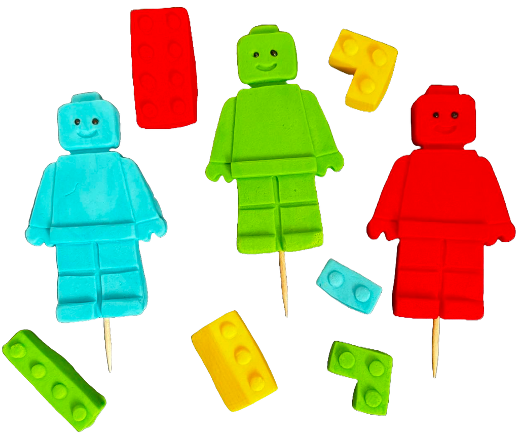 Set 9 decoratiuni comestibile din zahar, Lego - Nati Shop 