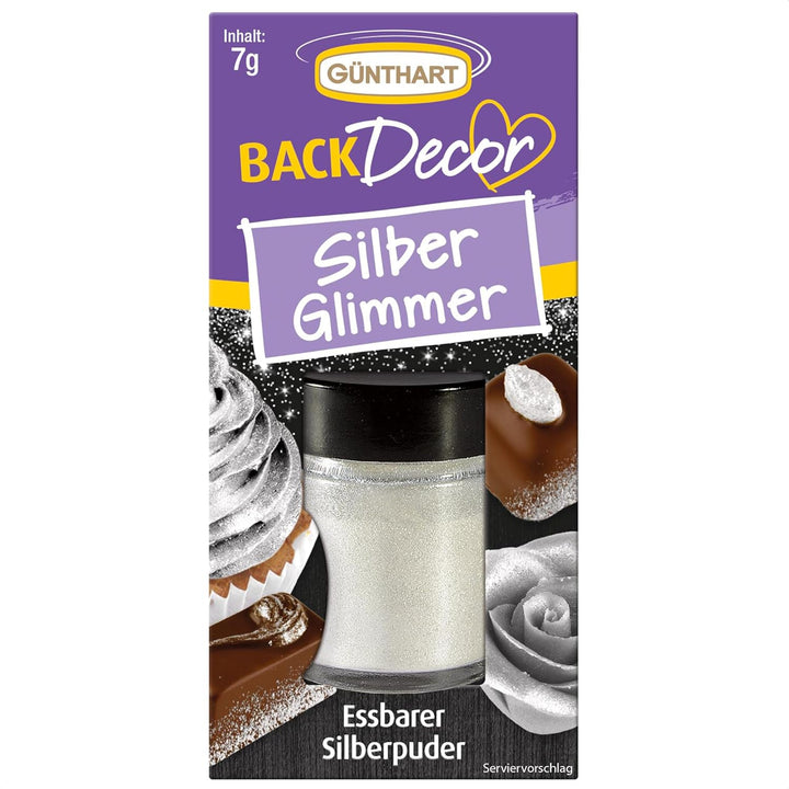 Günthart Backdecor Gold Puder - Essbarer Glitzer, Lebensmittelfarbe Pulver, Glitzer Für Getränke - Goldstaub Glänzend Glimmer Für Backenbegeisterte, 1Er Pack (1 X 7 G)