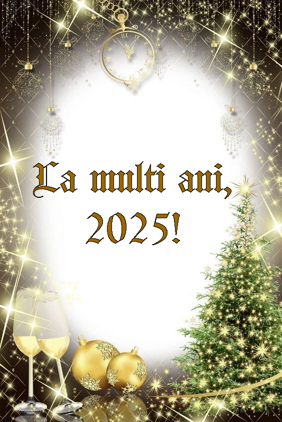 Decoratiune comestibila din zahar - "La multi ani!, 2025"