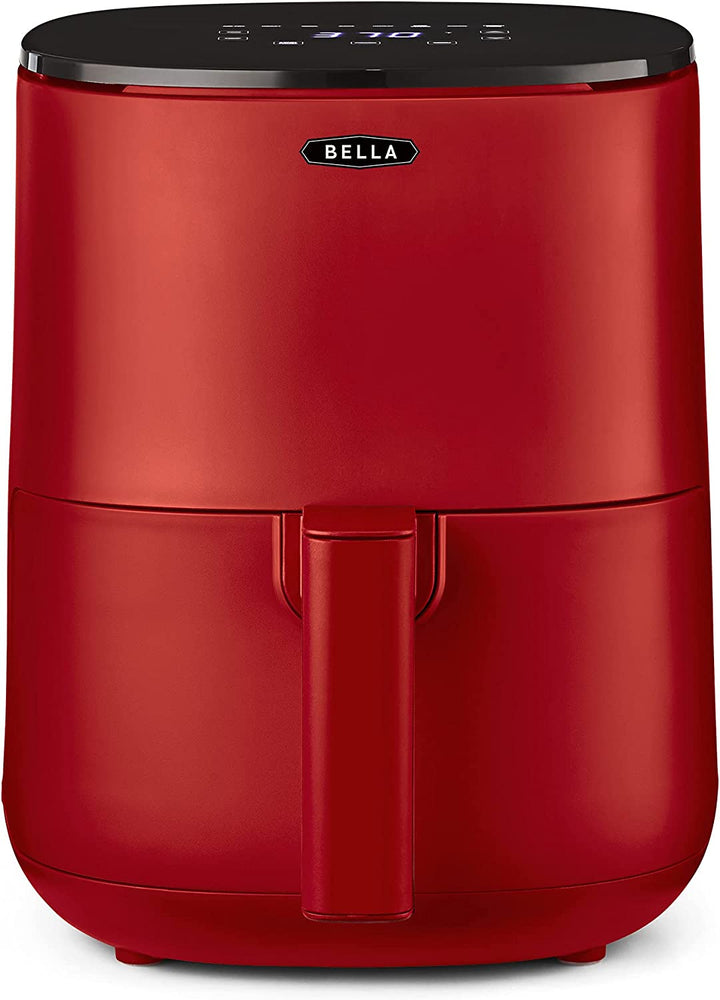 BELLA Heißluftfritteuse 1.9L, 5-In-1 Kompakter Multikocher, Antihaftbeschichtung, Spülmaschinenfester Korb, Mattschwarz