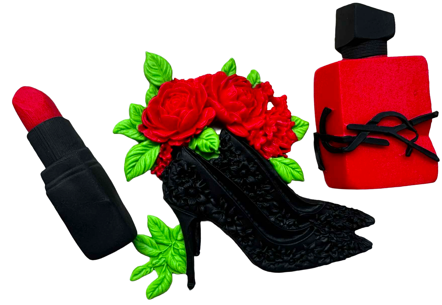 Set 3 Decoratiuni Comestibile Din Pasta de Zahăr - Stil si Eleganță cu Dimensiuni 7-9 cm