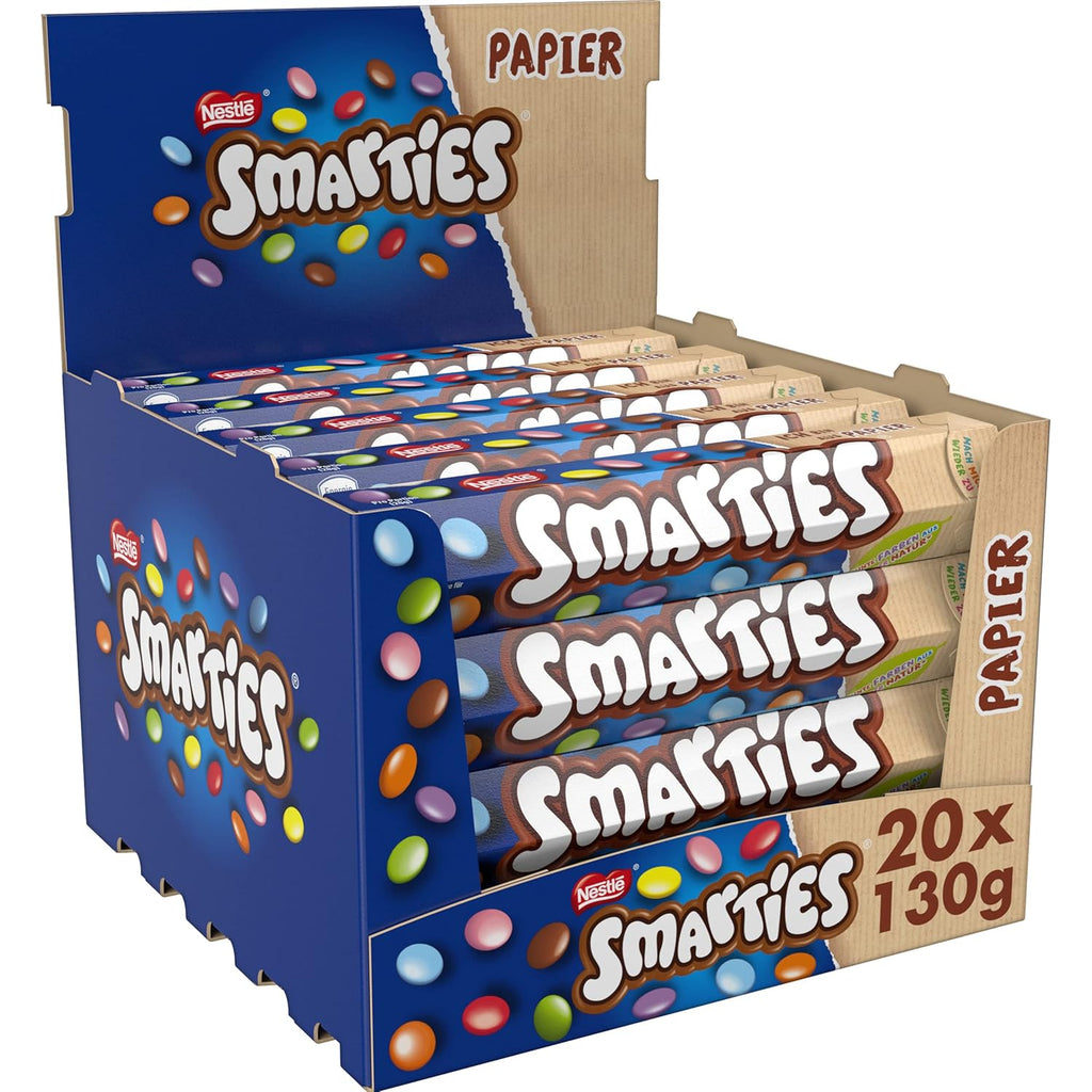 Nestlé SMARTIES Riesenrolle, Bunte Schokolinsen, Hexagonrolle, 20Er Pack (20 X 130G)