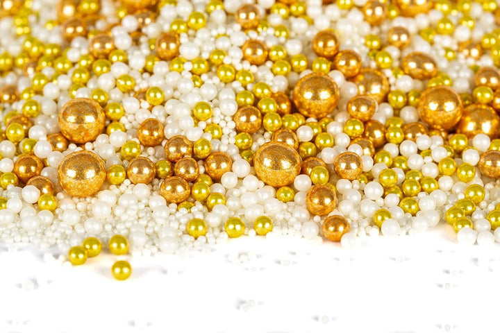 Super Streusel Gold Glimmer, Sprinkles cu tematica de Crăciun, 180 grame