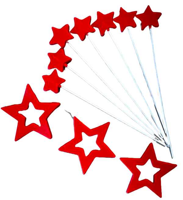 Set 10 decoratiuni comestibile din pasta de zahar, stelute Decoratiuni din Pasta de Zahar Nati Shop