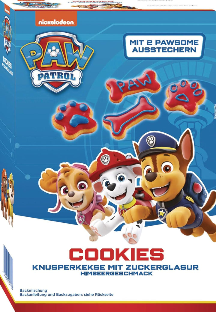 RUF X PAW Patrol Muffin Backmischung Mit Erdbeer-Geschmack, Für 12 Paw Patrol Muffins, Inkl.16 Oblaten-Auflegern Und Pawsome Muffin-Förmchen, 1 X 394G