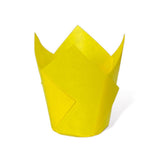 Forme de copt galbene pentru brioșe sub formă de lalea 20 buc Nati Shop