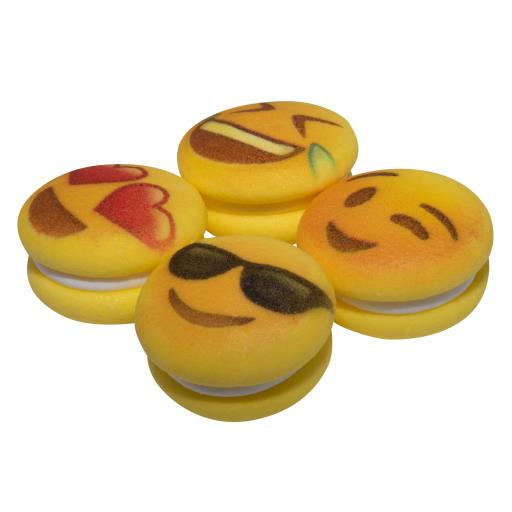 Set 4 Decorațiuni Din Pastă De Zahăr Macarons - Accesorii Dulci Pentru Decorarea Torturilor Și Prajiturilor