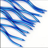 Set de 6 Lumânări Pentru Tort Ondulate Lungi 12 Cm Albastru - Design Elegant Și Ardere Stabilă Sigură