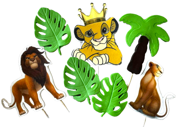Set decoratiuni comestibile, Regele Leu Decoratiuni din Pasta de Zahar Nati Shop