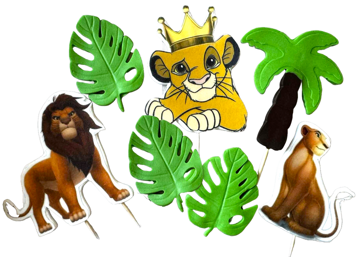 Set decoratiuni comestibile, Regele Leu Decoratiuni din Pasta de Zahar Nati Shop