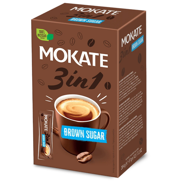 MOKATE 3IN1 Brown Sugar Coffee Instant koperta 24x17g