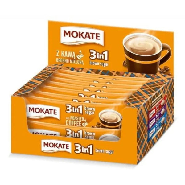 MOKATE 3in1 Brown Sugar Cafea Instant Plic 24x17g