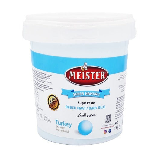 Pasta de zahar, 1 kg,ALBASTRU DESCHIS , MEISTER