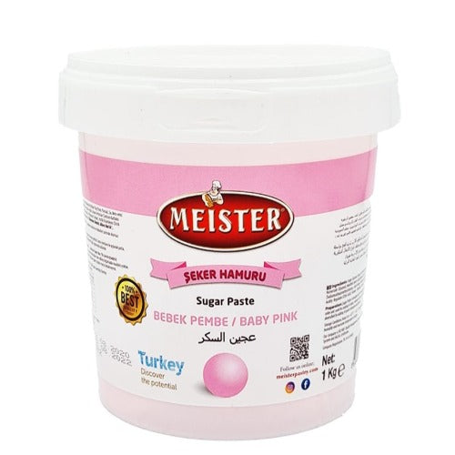 Pasta de zahar, 1 kg,roz deschis, MEISTER