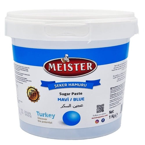 Pasta de zahar, 1 kg,ALBASTRU , MEISTER