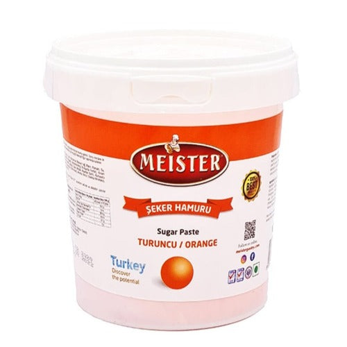 Pasta de zahar, 1 kg, orange/portocaliu MEISTER