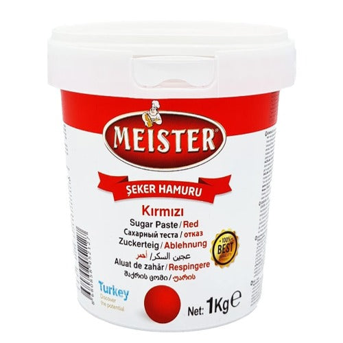 Pasta de zahar, 1 kg, rosu MEISTER