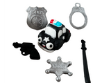 Set 6 decoratiuni comestibile din pasta de zahar, Politia Decoratiuni din Pasta de Zahar Naty Shop