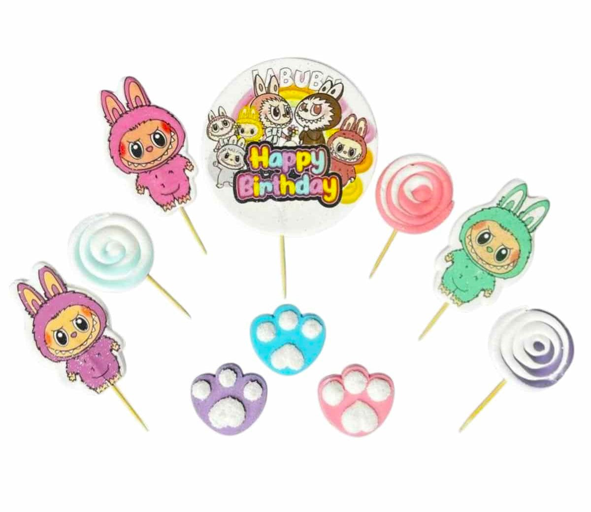 Set of 10 edible decorations, Labbu