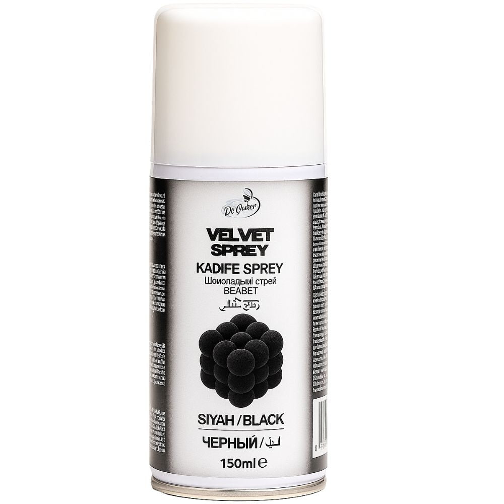 Spray Colorant Catifea 400 Ml Negru - Decorare Elegantă a Deserturilor cu Finisaj Catifelat