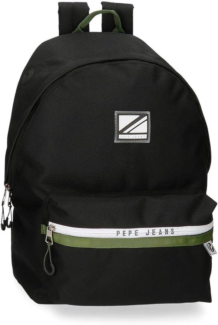 Rucsac Pepe Jeans Luca pentru laptop, compartiment dublu cu troler, 15.6 inch, negru, 31 x 44 x 15 cm, poliester 23.87 l, negru , Rucsac pentru laptop cu compartiment dublu și troler Bagaje și echipament de călătorie Naty Shop Rucsac 44