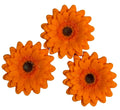 Set 3 decoratiuni comestibile din zahar, Gerbera portocalie Decoratiuni din Pasta de Zahar Nati Shop